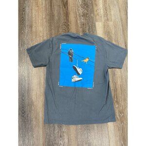 Offline Graphic Tee – Mens Birds & Sneaker Wire Nike shoe Print Size M - Y2K